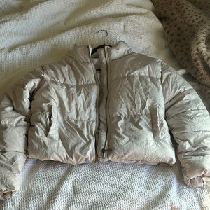 Nude puffer jacket